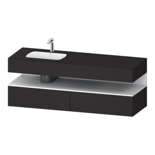 Duravit Einbauwaschtisch-Möbel-Set Qatego 160x50x60cm, Kon-WTU, B, B l, w m/Gr m