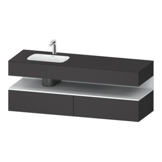 Duravit Einbauwaschtisch-Möbel-Set Qatego 160x50x60cm, Kon-WTU, B, B l, w m/Gr ma