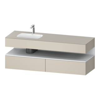 Duravit Einbauwaschtisch-Möbel-Set Qatego 160x50x60cm, Kon-WTU, B, B l, w m/ta m