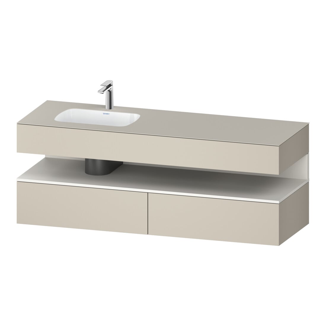 Duravit Einbauwaschtisch-Möbel-Set Qatego 160x50x60cm, Kon-WTU, B, B l, w m/ta m