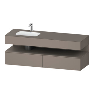 Duravit Einbauwaschtisch-Möbel-Set Qatego 160x50x60cm, Kon-WTU, B, B li, bas. ma