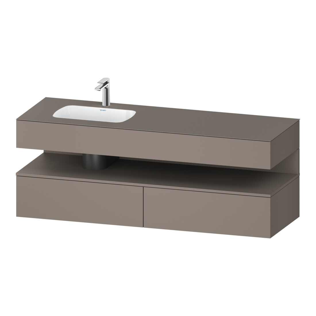 Duravit Einbauwaschtisch-Möbel-Set Qatego 160x50x60cm, Kon-WTU, B, B li, bas. ma