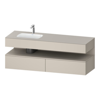 Duravit Einbauwaschtisch-Möbel-Set Qatego 160x50x60cm, Kon-WTU, B, B li, Tau ma