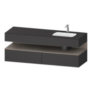 Duravit Einbauwaschtisch-Möbel-Set Qatego 160x50x60cm, Kon-WTU, B, B r, ba m/Gr ma