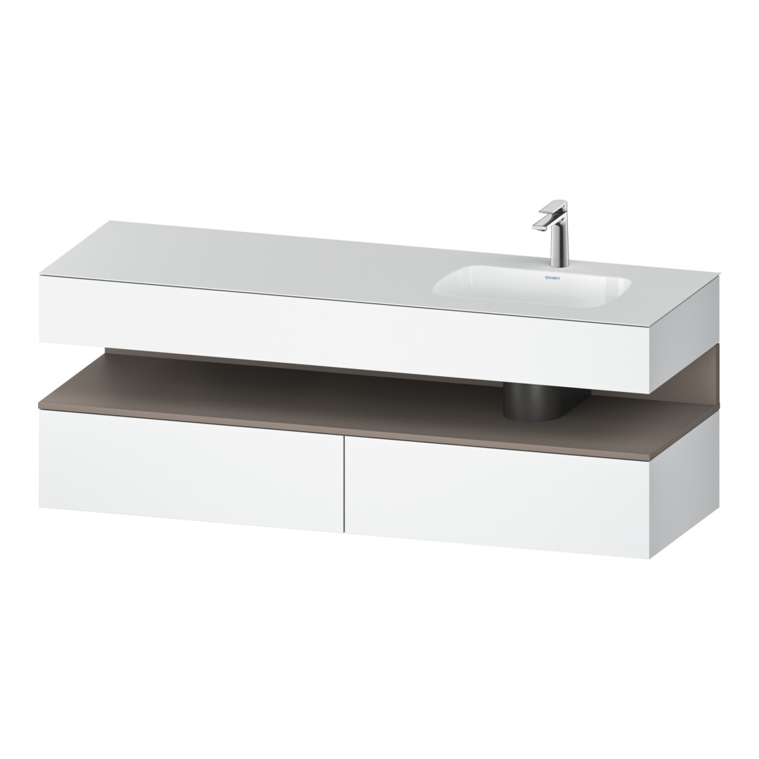 Duravit Einbauwaschtisch-Möbel-Set Qatego 160x50x60cm, Kon-WTU, B, B r, ba m/we ma