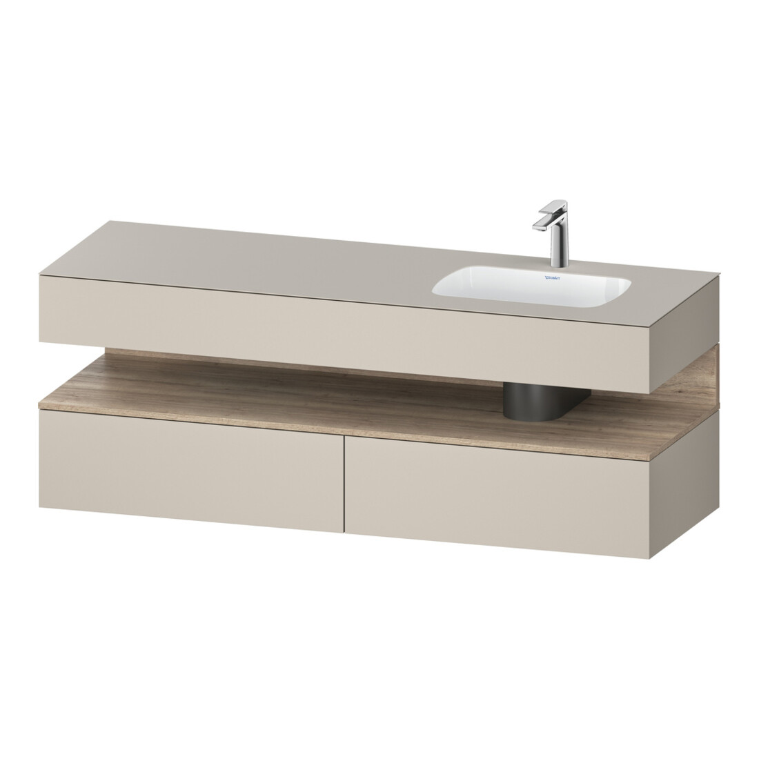 Duravit Einbauwaschtisch-Möbel-Set Qatego 160x50x60cm, Kon-WTU, B, B r, E Ma/t ma