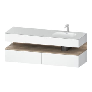 Duravit Einbauwaschtisch-Möbel-Set Qatego 160x50x60cm, Kon-WTU, B, B r, E Ma/w ma