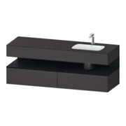 Duravit Einbauwaschtisch-Möbel-Set Qatego 160x50x60cm, Kon-WTU, B, B r, E sw/gra m