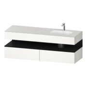Duravit Einbauwaschtisch-Möbel-Set Qatego 160x50x60cm, Kon-WTU, B, B r, E sw/we m