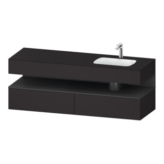Duravit Einbauwaschtisch-Möbel-Set Qatego 160x50x60cm, Kon-WTU, B, B r, gra m/Gr m