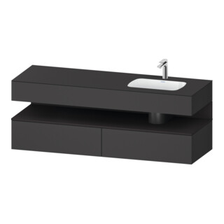 Duravit Einbauwaschtisch-Möbel-Set Qatego 160x50x60cm, Kon-WTU, B, B r, gra m/Gr m