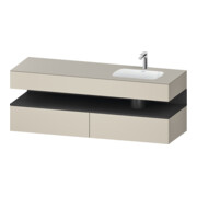 Duravit Einbauwaschtisch-Möbel-Set Qatego 160x50x60cm, Kon-WTU, B, B r, gra m/ta m