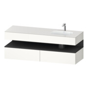 Duravit Einbauwaschtisch-Möbel-Set Qatego 160x50x60cm, Kon-WTU, B, B r, gra m/we g