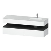 Duravit Einbauwaschtisch-Möbel-Set Qatego 160x50x60cm, Kon-WTU, B, B r, gra m/we m