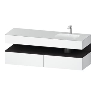 Duravit Einbauwaschtisch-Möbel-Set Qatego 160x50x60cm, Kon-WTU, B, B r, gra m/we m