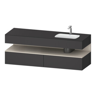 Duravit Einbauwaschtisch-Möbel-Set Qatego 160x50x60cm, Kon-WTU, B, B r, T m/Gr ma