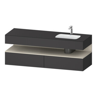 Duravit Einbauwaschtisch-Möbel-Set Qatego 160x50x60cm, Kon-WTU, B, B r, T m/Gr ma
