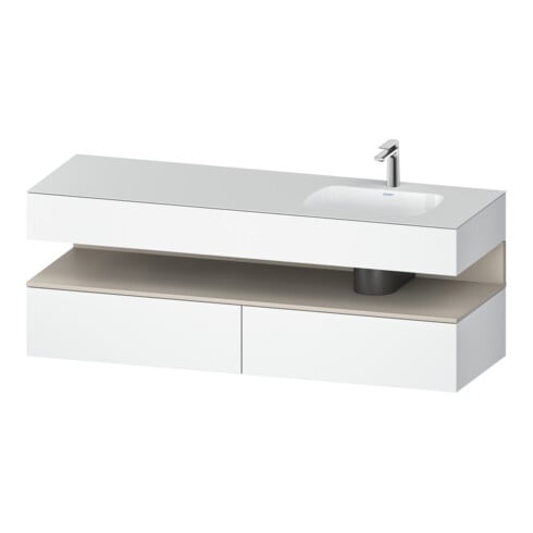 Duravit Einbauwaschtisch-Möbel-Set Qatego 160x50x60cm, Kon-WTU, B, B r, T m/we ma