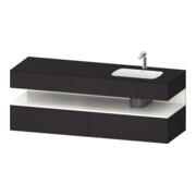 Duravit Einbauwaschtisch-Möbel-Set Qatego 160x50x60cm, Kon-WTU, B, B r, w g/Gra m