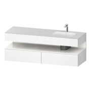 Duravit Einbauwaschtisch-Möbel-Set Qatego 160x50x60cm, Kon-WTU, B, B r, w hgl/we m