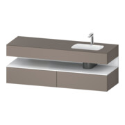 Duravit Einbauwaschtisch-Möbel-Set Qatego 160x50x60cm, Kon-WTU, B, B r, w m/bas ma
