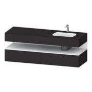 Duravit Einbauwaschtisch-Möbel-Set Qatego 160x50x60cm, Kon-WTU, B, B r, w m/Gr m