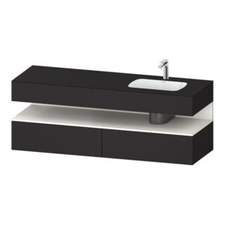 Duravit Einbauwaschtisch-Möbel-Set Qatego 160x50x60cm, Kon-WTU, B, B r, w m/Gr m