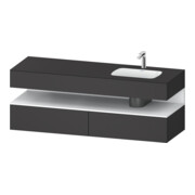 Duravit Einbauwaschtisch-Möbel-Set Qatego 160x50x60cm, Kon-WTU, B, B r, w m/Gr ma