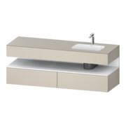 Duravit Einbauwaschtisch-Möbel-Set Qatego 160x50x60cm, Kon-WTU, B, B r, w m/ta m