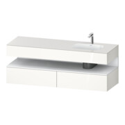 Duravit Einbauwaschtisch-Möbel-Set Qatego 160x50x60cm, Kon-WTU, B, B r, w m/we hgl