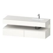 Duravit Einbauwaschtisch-Möbel-Set Qatego 160x50x60cm, Kon-WTU, B, B r, w m/we hgl