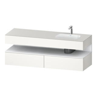 Duravit Einbauwaschtisch-Möbel-Set Qatego 160x50x60cm, Kon-WTU, B, B r, w m/we m