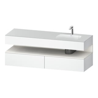 Duravit Einbauwaschtisch-Möbel-Set Qatego 160x50x60cm, Kon-WTU, B, B r, w m/we ma