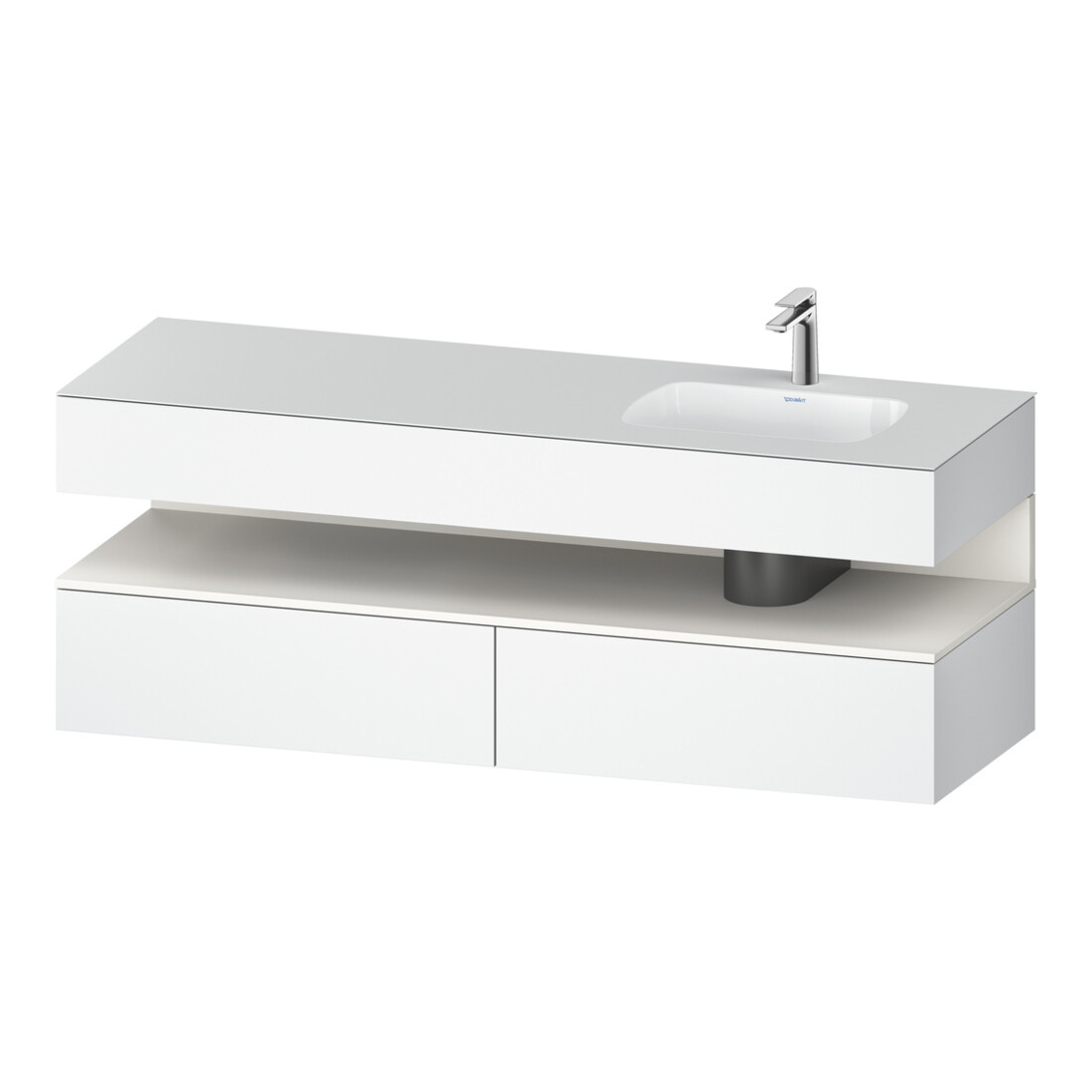 Duravit Einbauwaschtisch-Möbel-Set Qatego 160x50x60cm, Kon-WTU, B, B r, w m/we ma