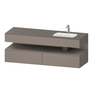 Duravit Einbauwaschtisch-Möbel-Set Qatego 160x50x60cm, Kon-WTU, B, B re, bas. ma