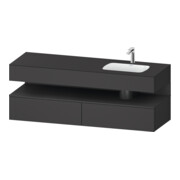 Duravit Einbauwaschtisch-Möbel-Set Qatego 160x50x60cm, Kon-WTU, B, B re, graph ma