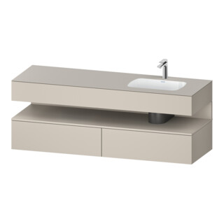 Duravit Einbauwaschtisch-Möbel-Set Qatego 160x50x60cm, Kon-WTU, B, B re, Tau ma