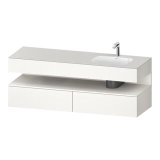 Duravit Einbauwaschtisch-Möbel-Set Qatego 160x50x60cm, Kon-WTU, B, B re, we matt