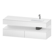 Duravit Einbauwaschtisch-Möbel-Set Qatego 160x50x60cm, Kon-WTU, B, Beck. re, we ma