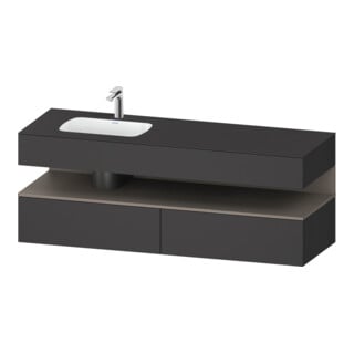Duravit Einbauwaschtisch-Möbel-Set Qatego 160x50x60cm, Kon-WTU, B l, ba m/Grap ma