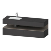 Duravit Einbauwaschtisch-Möbel-Set Qatego 160x50x60cm, Kon-WTU, B l, ba m/Grap ma