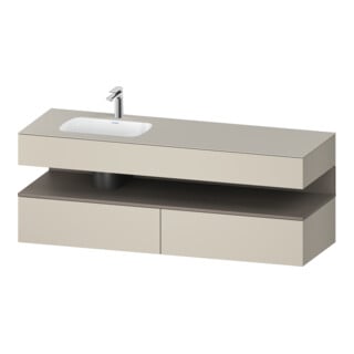 Duravit Einbauwaschtisch-Möbel-Set Qatego 160x50x60cm, Kon-WTU, B l, ba m/tau matt
