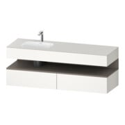 Duravit Einbauwaschtisch-Möbel-Set Qatego 160x50x60cm, Kon-WTU, B l, ba m/we matt