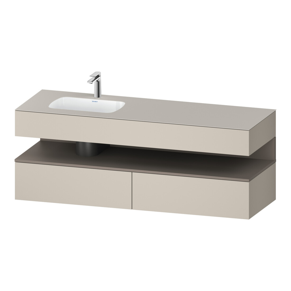 Duravit Einbauwaschtisch-Möbel-Set Qatego 160x50x60cm, Kon-WTU, B l, bas. m/tau ma