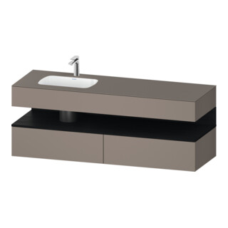 Duravit Einbauwaschtisch-Möbel-Set Qatego 160x50x60cm, Kon-WTU, B l, E sw/Bas ma