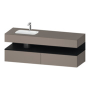 Duravit Einbauwaschtisch-Möbel-Set Qatego 160x50x60cm, Kon-WTU, B l, E sw/Bas ma