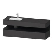 Duravit Einbauwaschtisch-Möbel-Set Qatego 160x50x60cm, Kon-WTU, B l, E sw/gra ma