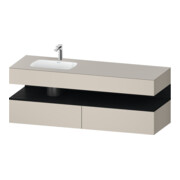 Duravit Einbauwaschtisch-Möbel-Set Qatego 160x50x60cm, Kon-WTU, B l, E sw/tau ma