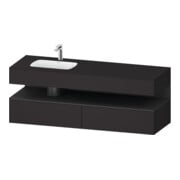 Duravit Einbauwaschtisch-Möbel-Set Qatego 160x50x60cm, Kon-WTU, B l, gra m/Gr matt