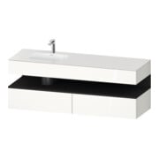 Duravit Einbauwaschtisch-Möbel-Set Qatego 160x50x60cm, Kon-WTU, B l, gra m/we hgl